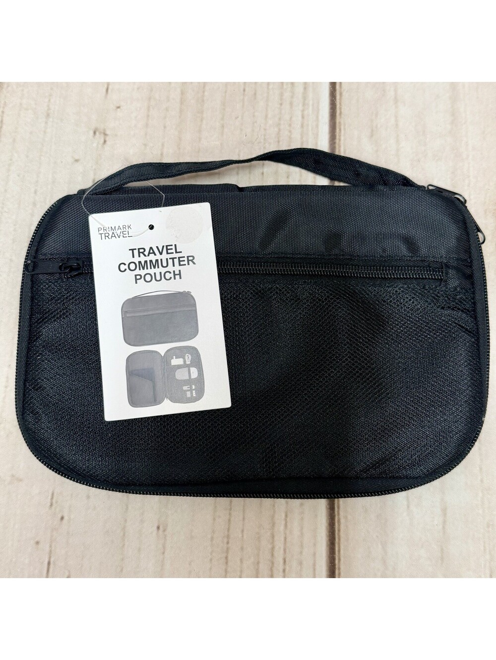 PRIMARK Travel Commuter Pouch Bag Black Unisex Organizational Tech Carrier